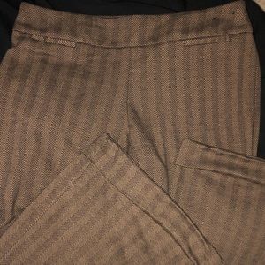 Wide leg brown dress slacks